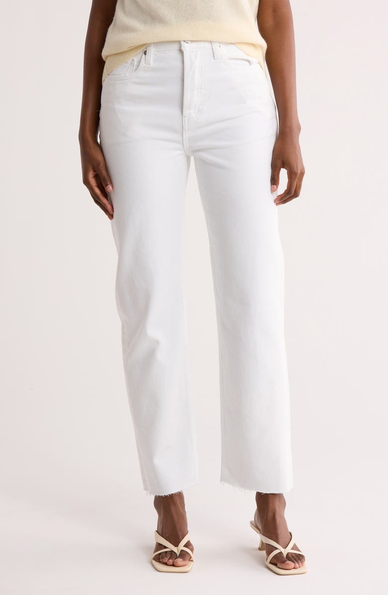 ÉTICA Tyler Raw Hem Straight Leg Jeans, Main, color, Vintage White