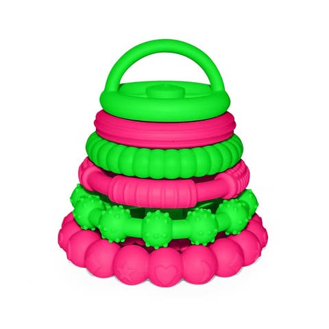 Silicone Stacking Toy Teethers Interactive 6 Piece Set