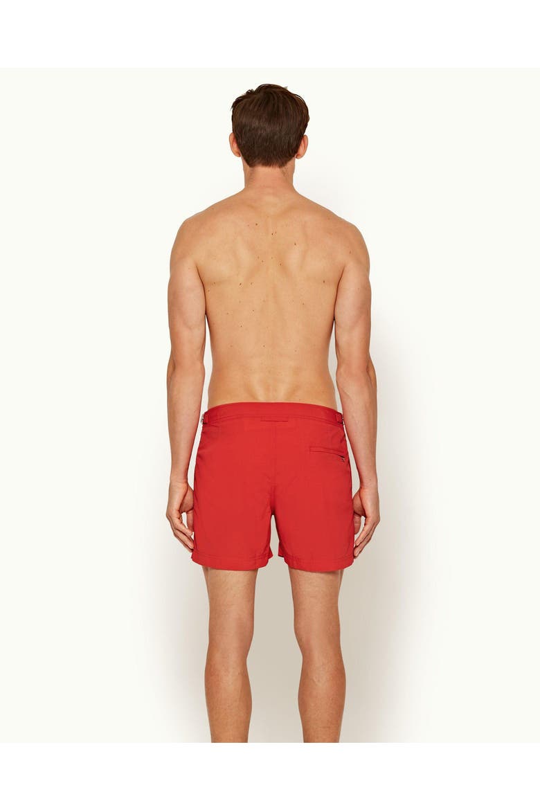 Setter Polyamide Shorter-Length Tailored-Fit Swim Shorts, Alternate, color, RESCUE RED
