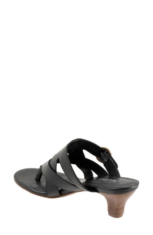Trotters Nikki Kitten Heel Flip Flop In Black