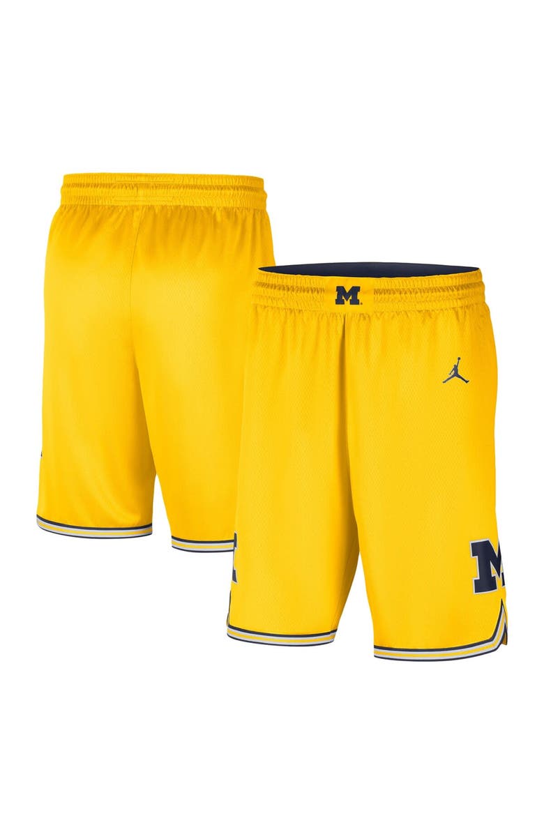 Nike Men's Nike  Maize Michigan Wolverines Limited Performance Basketball Shorts, Main, color, 