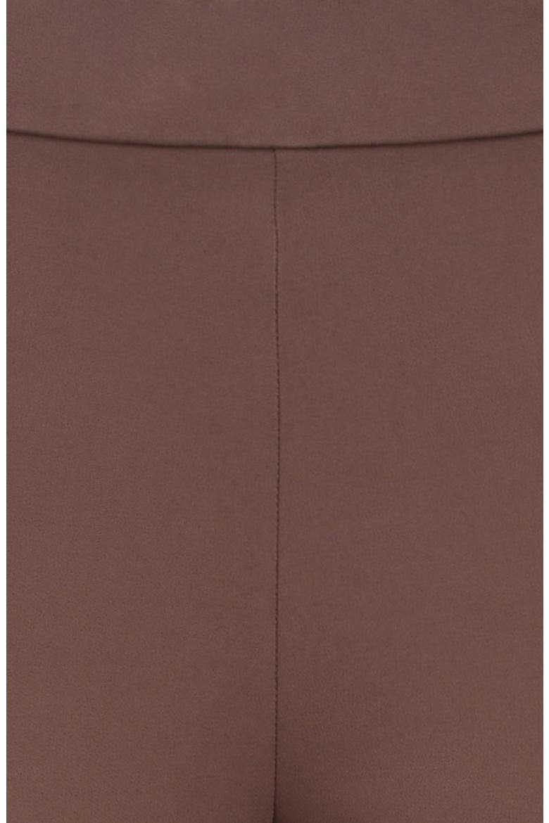Chiara Straight Leg Crepe Trousers, Alternate, color, BROWN
