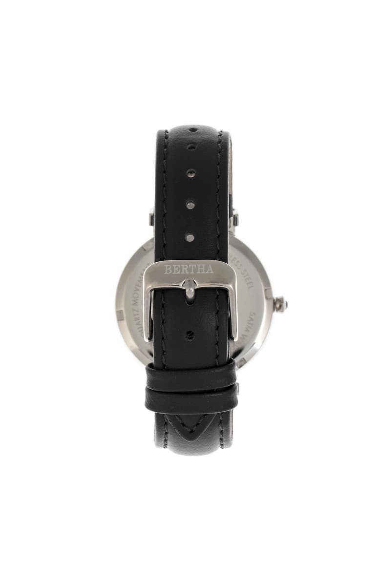 BERTHA Emily Mother-Of-Pearl Bracelet Watch, Alternate, color, Silver/Black