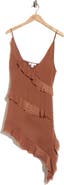 Vigoss Asymmetrical Ruffle Trim Camisole