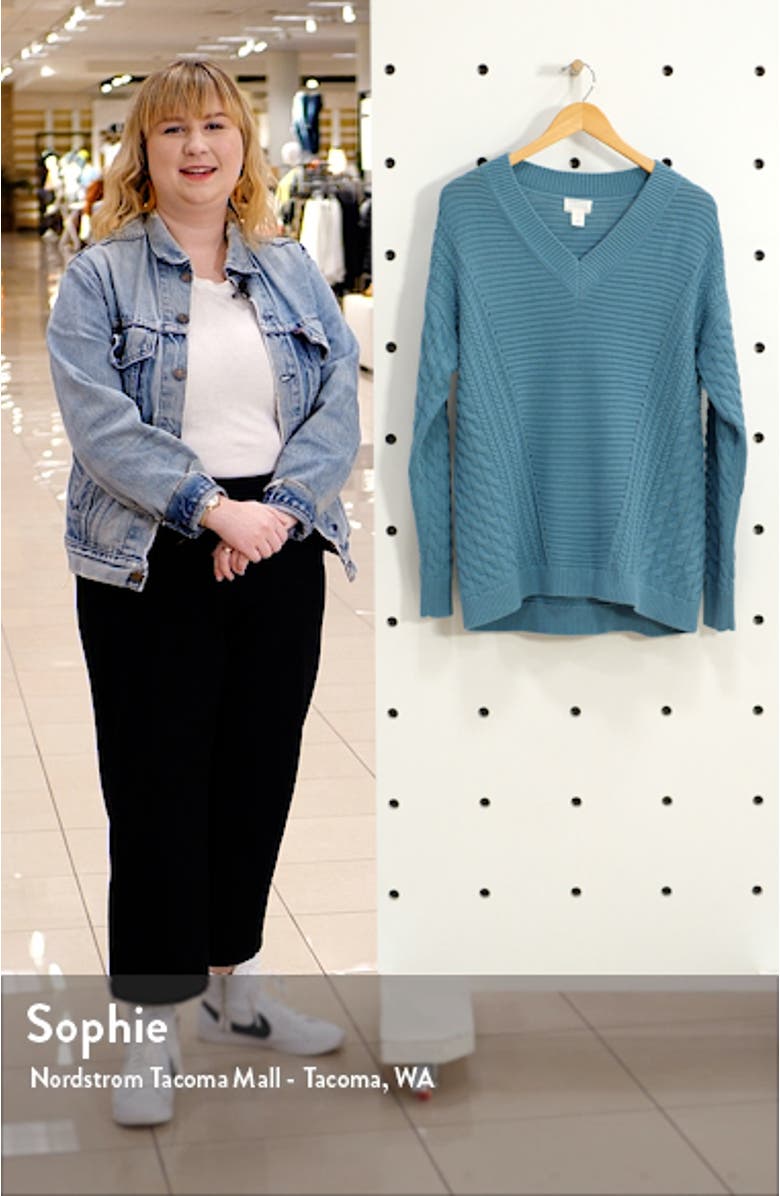 Cable V-Neck Sweater, sales video thumbnail