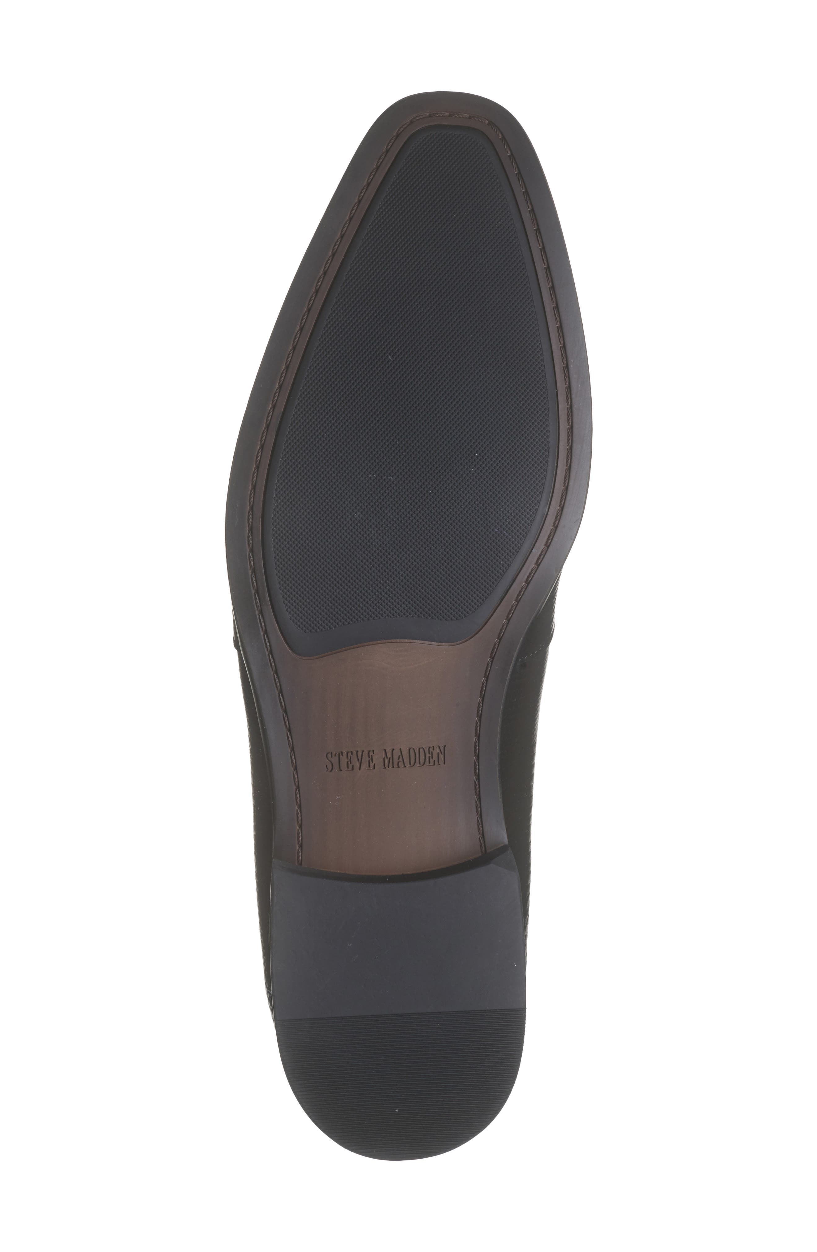 Steve Madden Embossed Penny Loafer, Alternate, color, Black