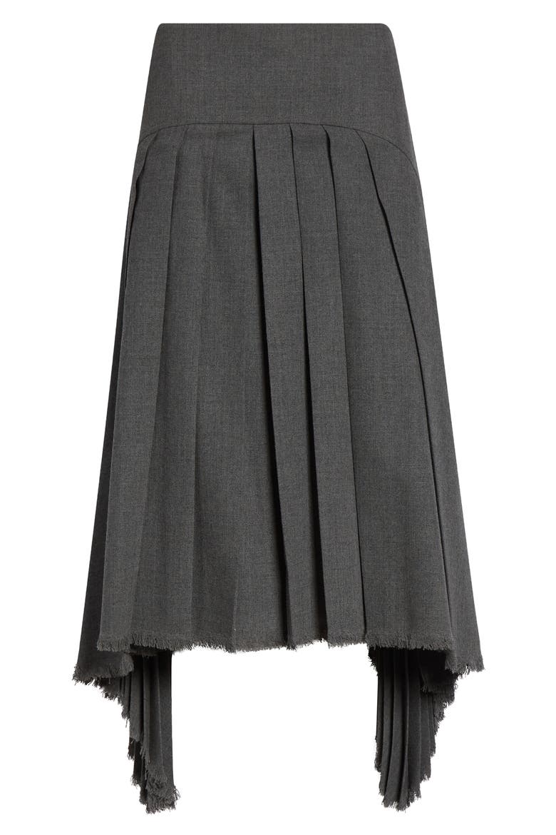 Pleated Asymmetric Skirt, Alternate, color, VOLCANIC GLASS
