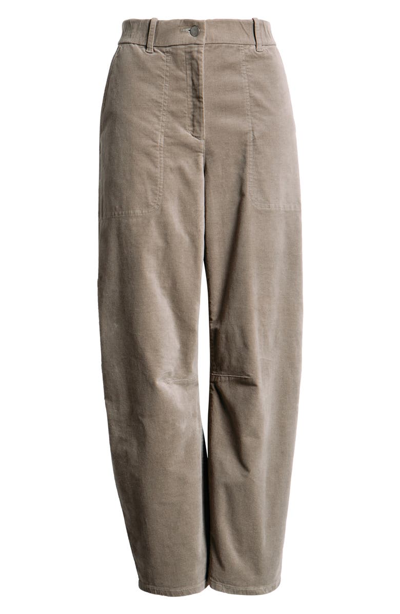 Eileen Fisher Barrel Leg Stretch Organic Cotton Ankle Pants, Alternate, color, Reed