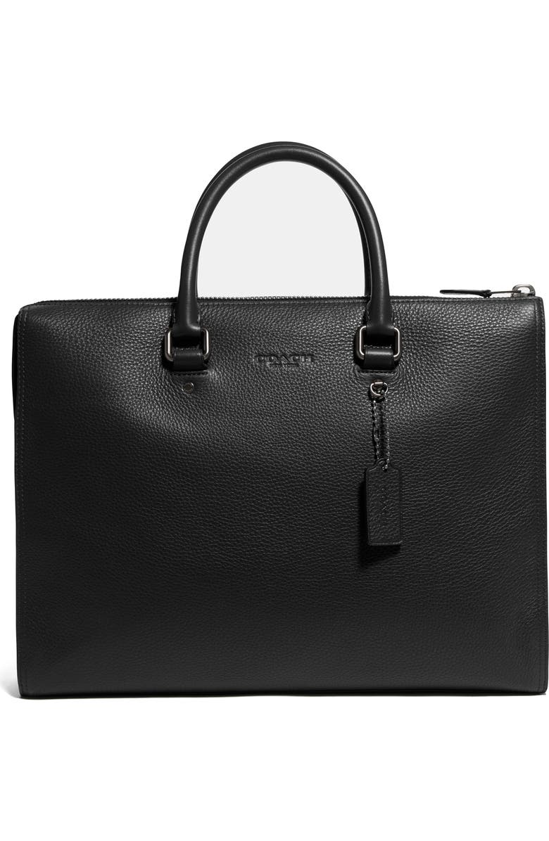 COACH Gotham Embossed Leather Folio, Main, color,