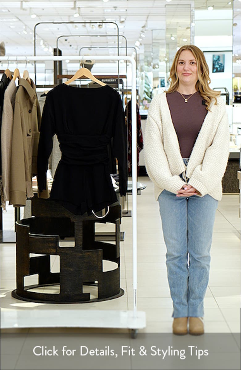 Elisetta Gathered Long Sleeve Romper, sales video thumbnail