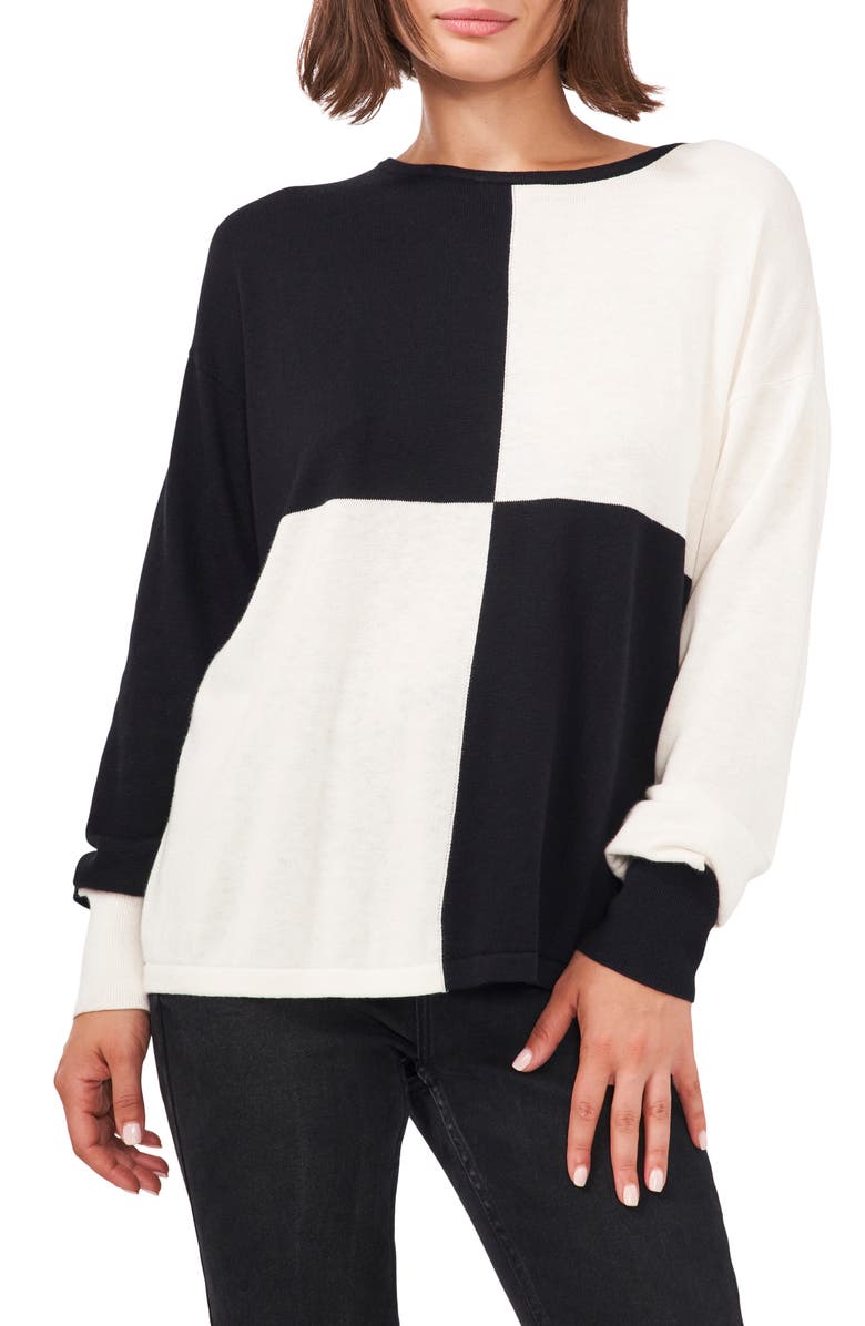 Vince Camuto Colorblock Sweater, Main, color, 