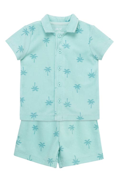 LITTLE ME LITTLE ME PRINTED TERRY SHIRT & SHORTS SET