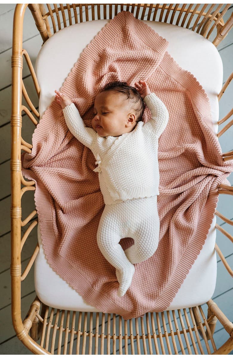 Ely's & Co. Looms Moss Knit Collection - Baby Set, Alternate, color, Pink