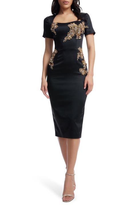 Nordstrom black midi dress best sale