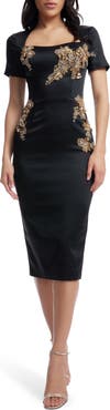 Dress the Population Terri Beaded Floral Detail Cocktail