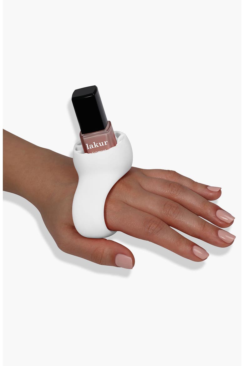 Bottle Service Nail Polish Holder, Alternate, color, WHITE