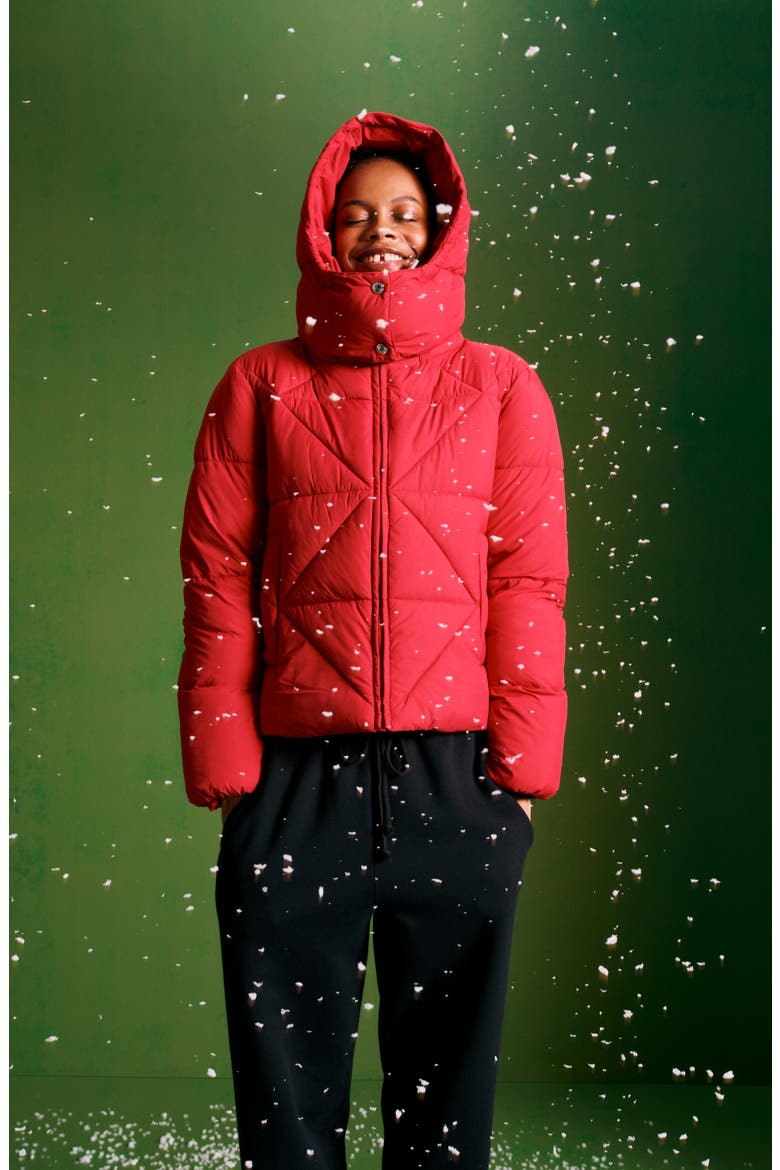 Cropped Puffer Jacket, Alternate, color, BLACK