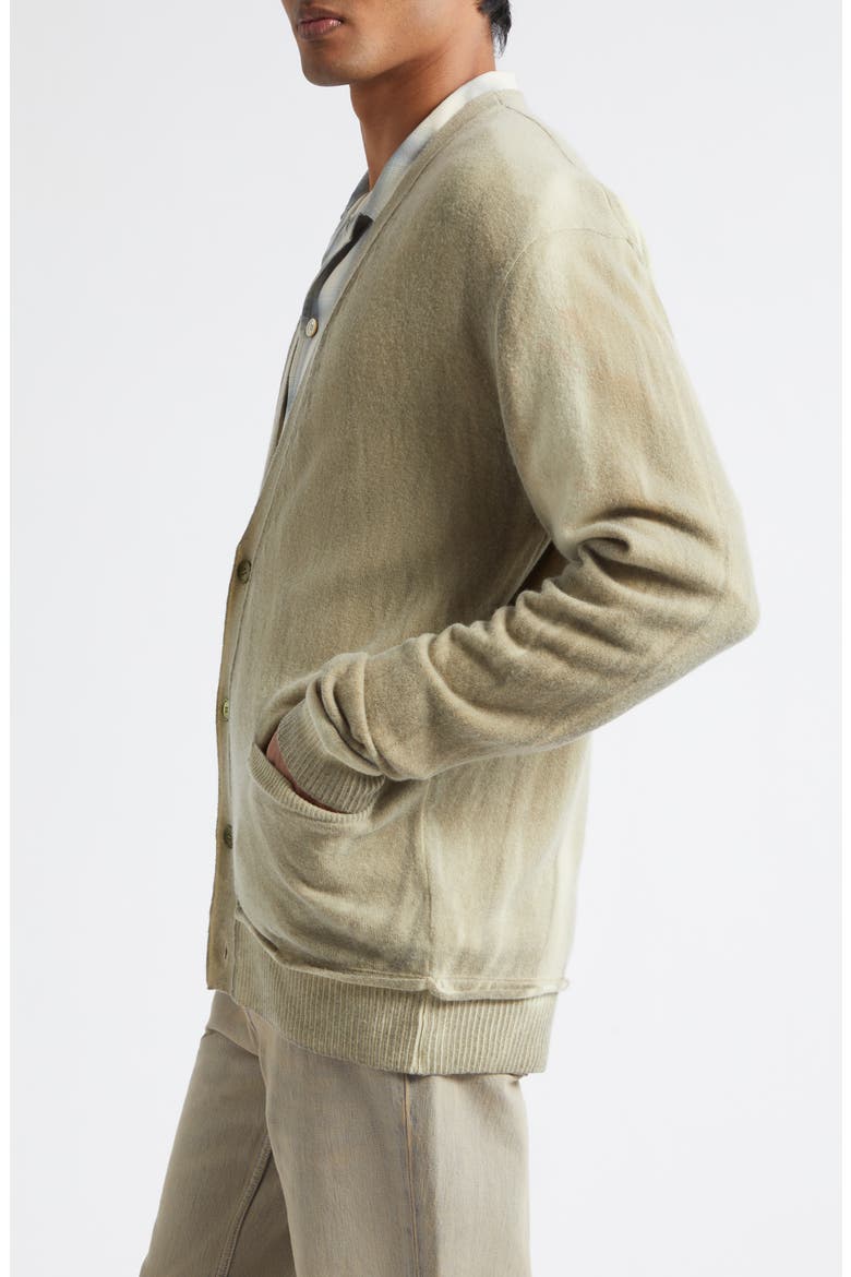 Parallel Merino Wool Cardigan, Alternate, color, MOSS SPRAY DYE CHERUB WOOL