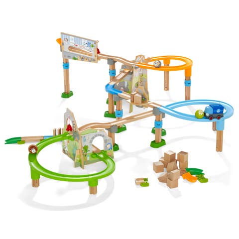 Kullerbu Mountain Adventure Ball Track Ultimate Marble Run Set & Building Toys for Kids Age 3-8, Montessori STEM Learning & Educational Toys