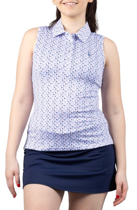 Pickleball Print Polo Tank