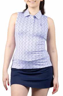 TailorByrd Pickleball Print Polo Tank