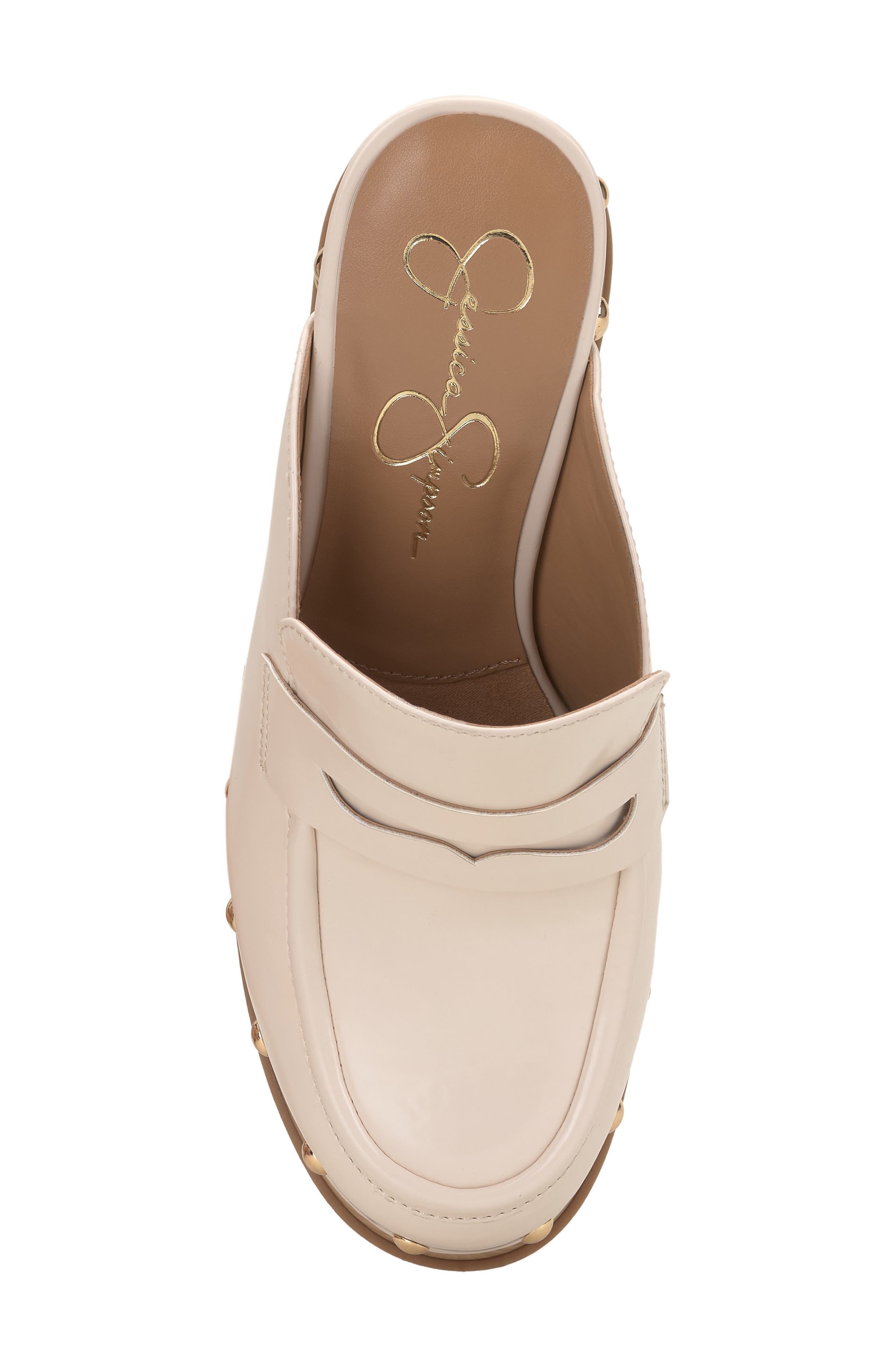 Hunyie Platform Loafer Clog, Alternate, color, CHALK