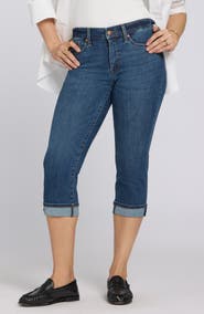 NYDJ Marilyn Roll Cuff Crop Capri Jeans