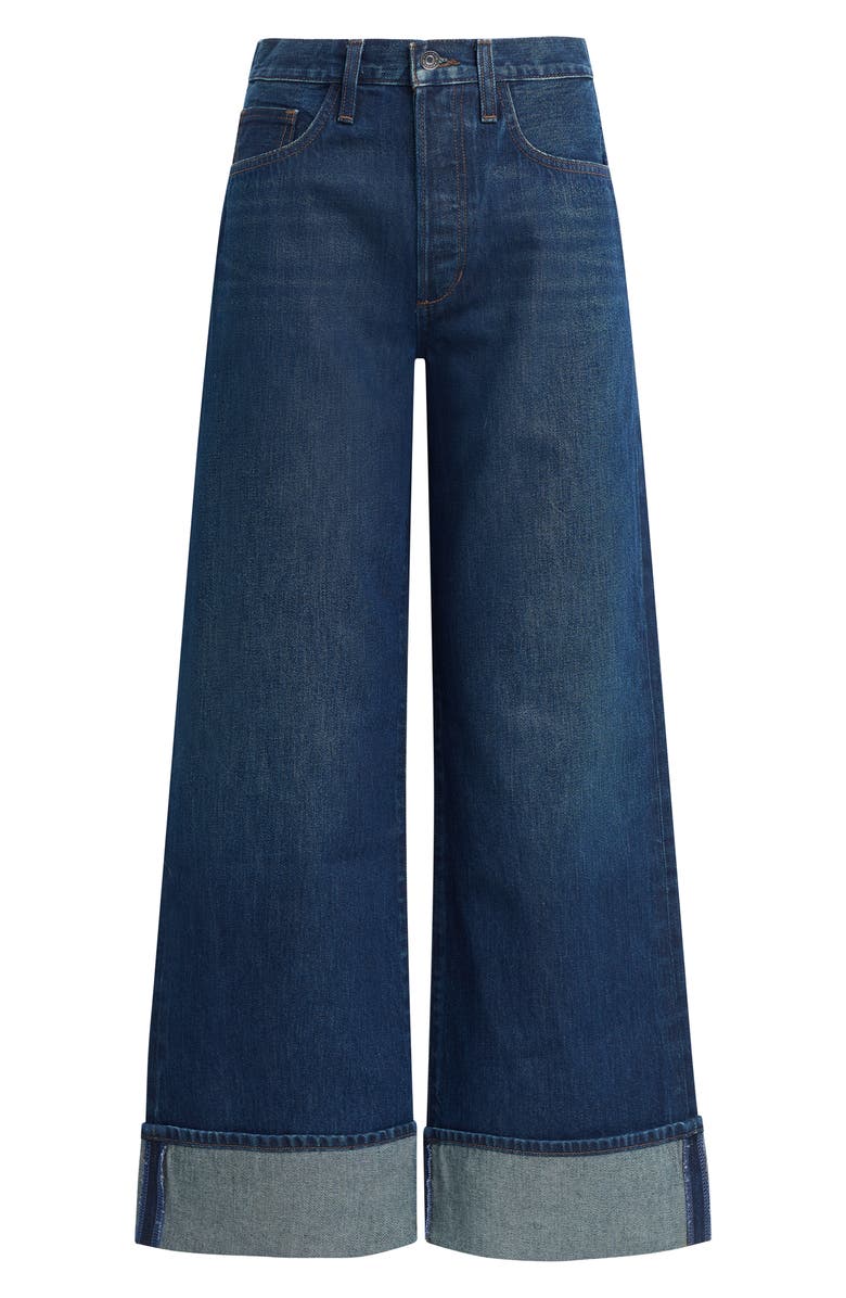 Favorite Daughter The Masha Shortie Cuffed High Waist Wide Leg Jeans, Alternate, color, Belmont