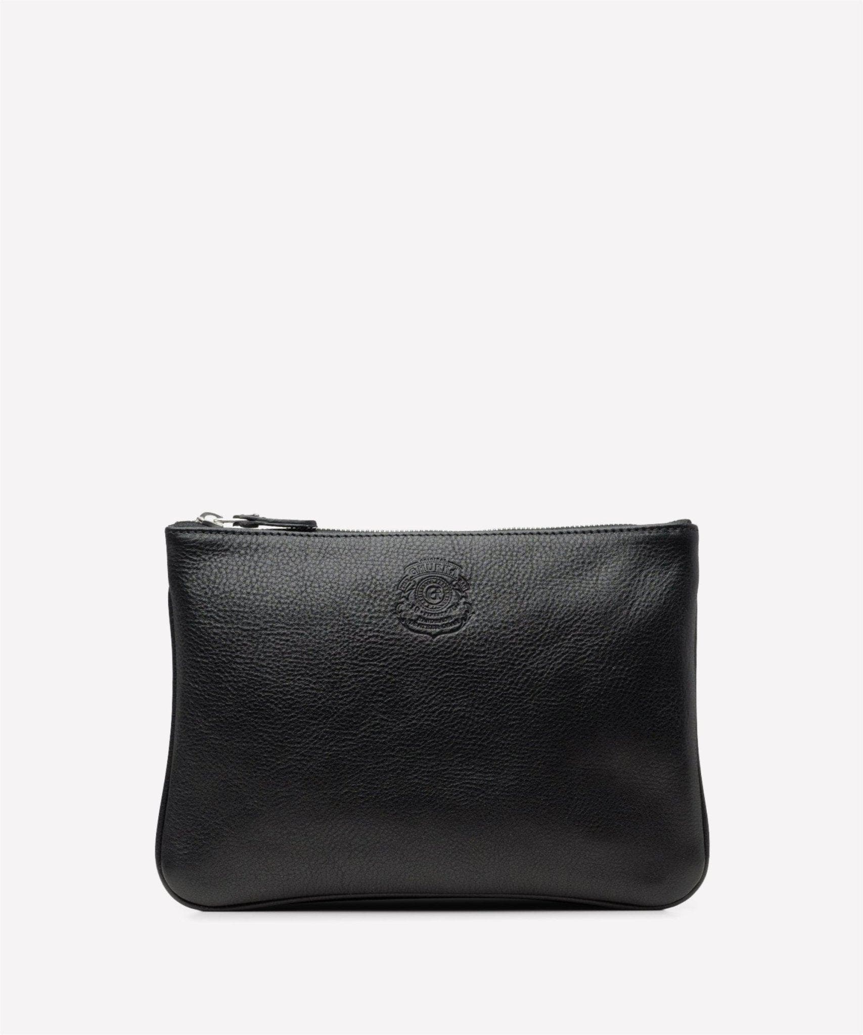 Ghurka Pouch II No. 64, Main, color, Vintage Black Leather