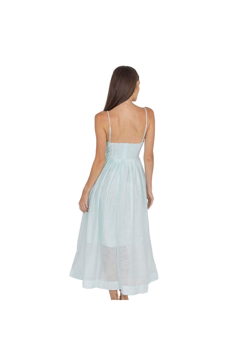 Adeli V Neck Midi Dress, Alternate, color, SKY BLUE