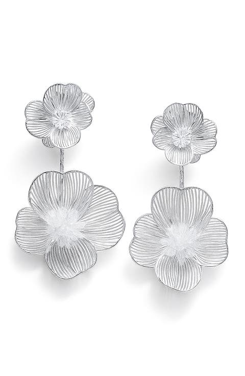 Petal Blossom Statement Drop Earrings