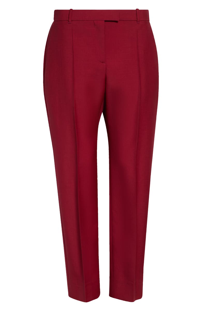 McQueen Wool & Mohair Narrow Bootcut Trousers, Main, color, Raspberry