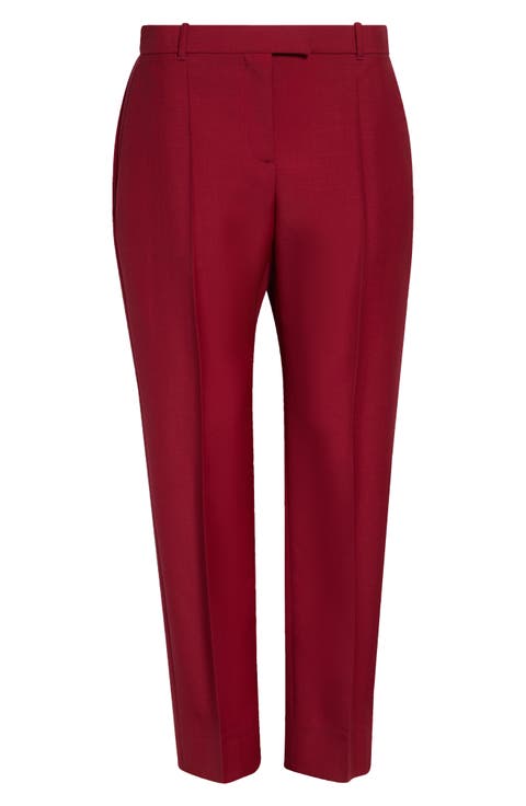 Wool & Mohair Narrow Bootcut Trousers