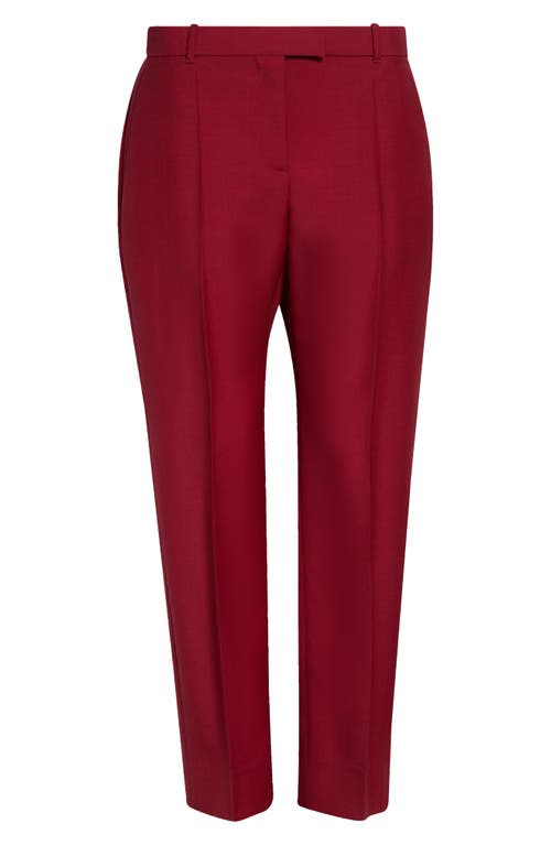 Alexander Mcqueen Mcqueen Wool & Mohair Narrow Bootcut Trousers In Pink