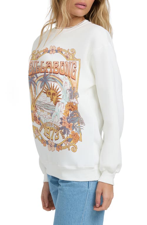 Billabong Seaside Dreams Fleece Crewneck Graphic Sweatshirt In Brown