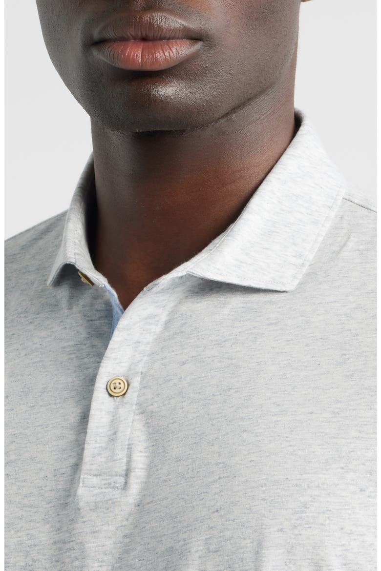 Starnes Heathered Cotton Blend Polo, Alternate, color, LIGHT GRAY