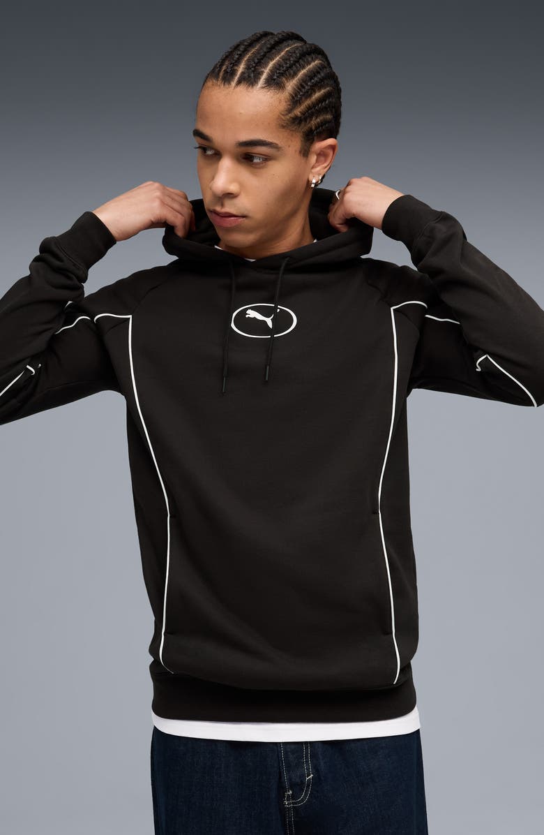 PUMA Sport Logo Hoodie, Alternate, color, Puma Black