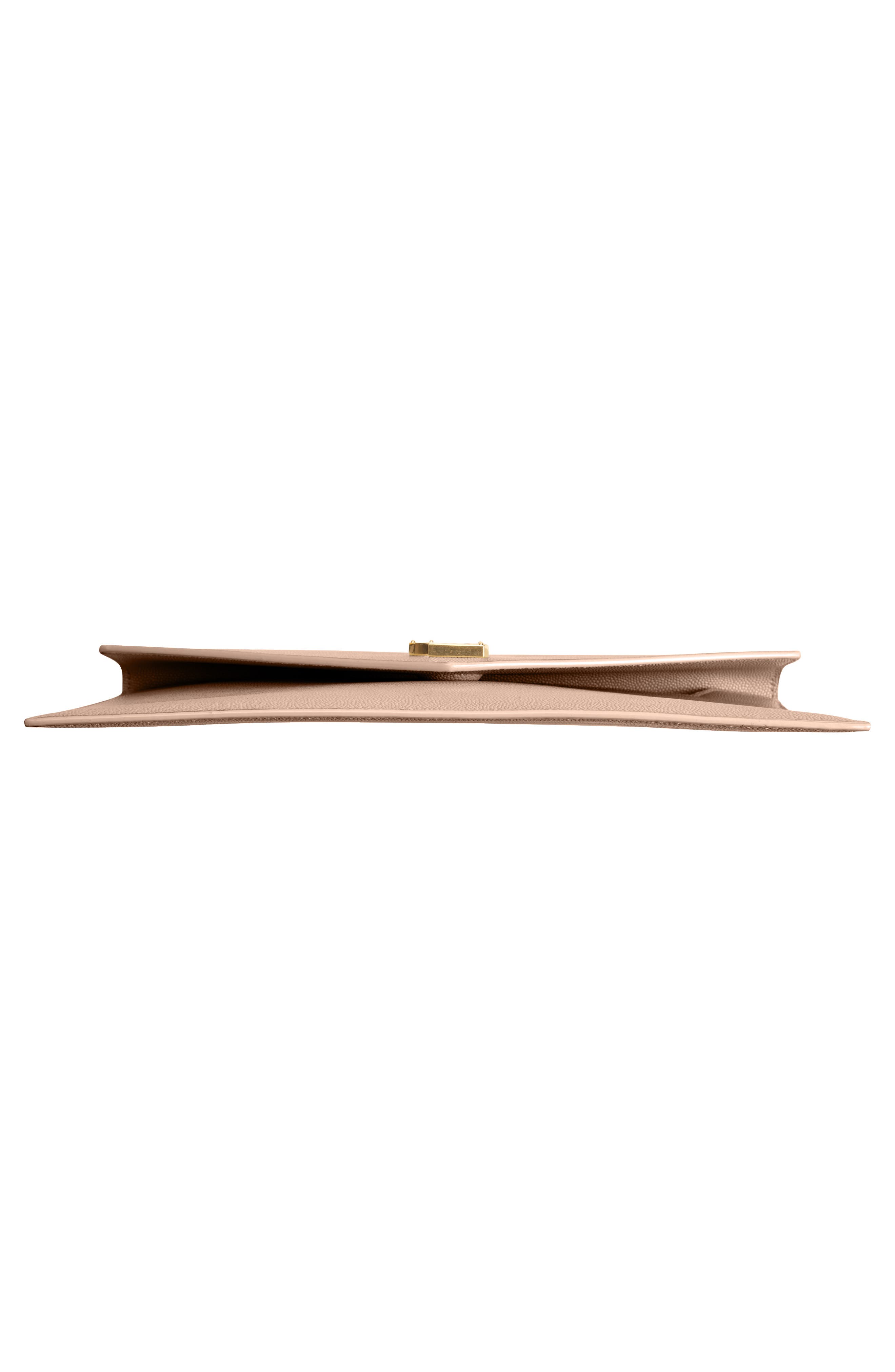 Uptown Calfskin Leather Envelope Clutch, Alternate, color, 2721 DARK BEIGE
