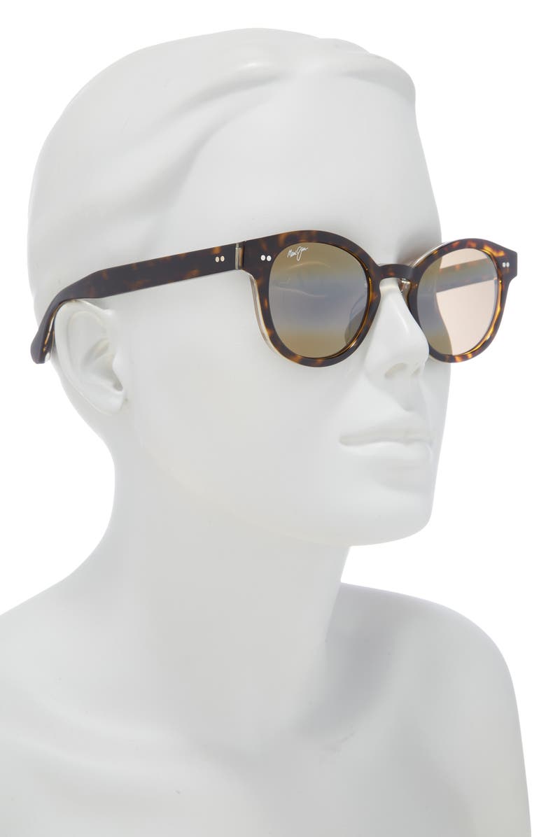 Maui Jim 49mm Core Round Polarized Sunglasses, Alternate, color, Tortoise Tortoise Bronze