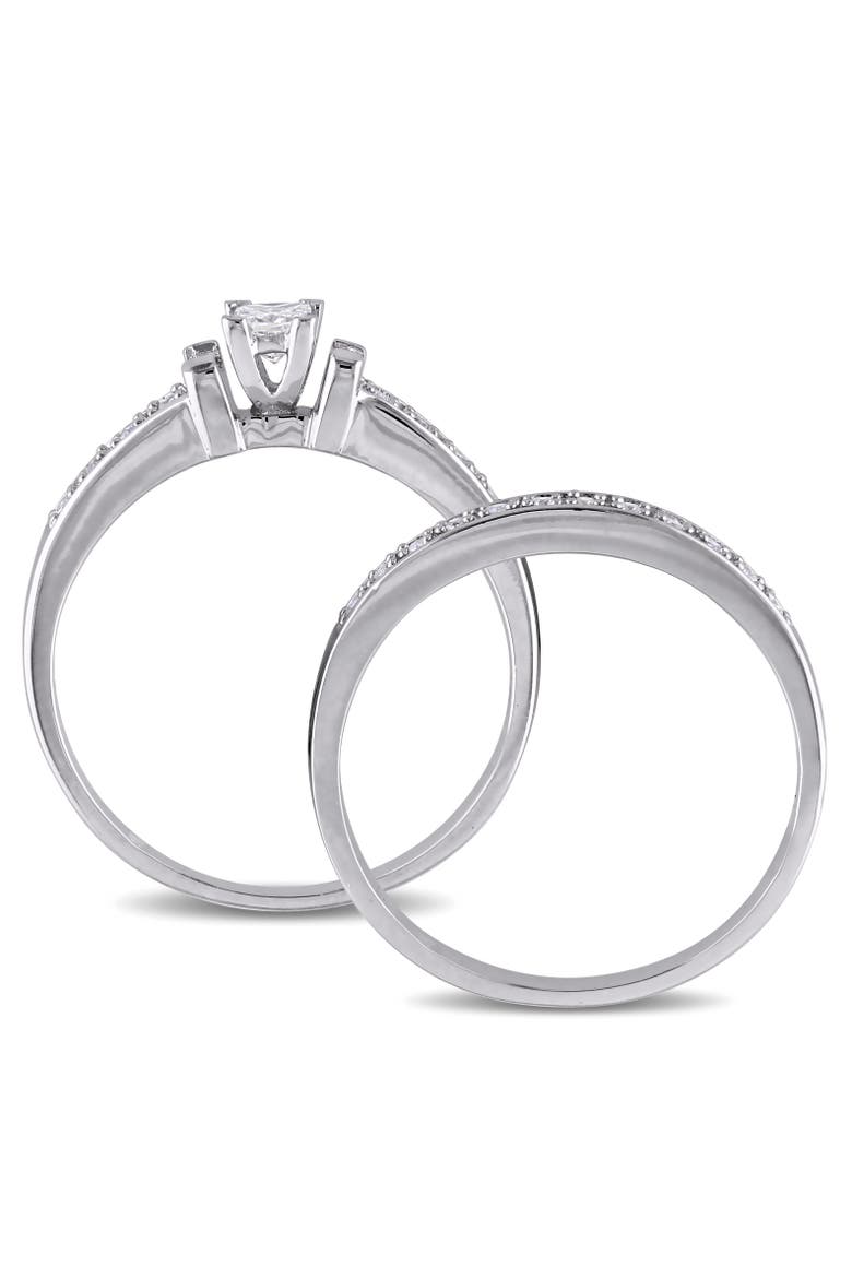 Diamond Multi-Shape Bridal Ring Set, Alternate, color, Sterling Silver