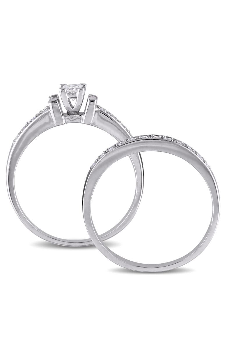Julianna B. Diamond Multi-Shape Bridal Ring Set, Alternate, color, Sterling Silver