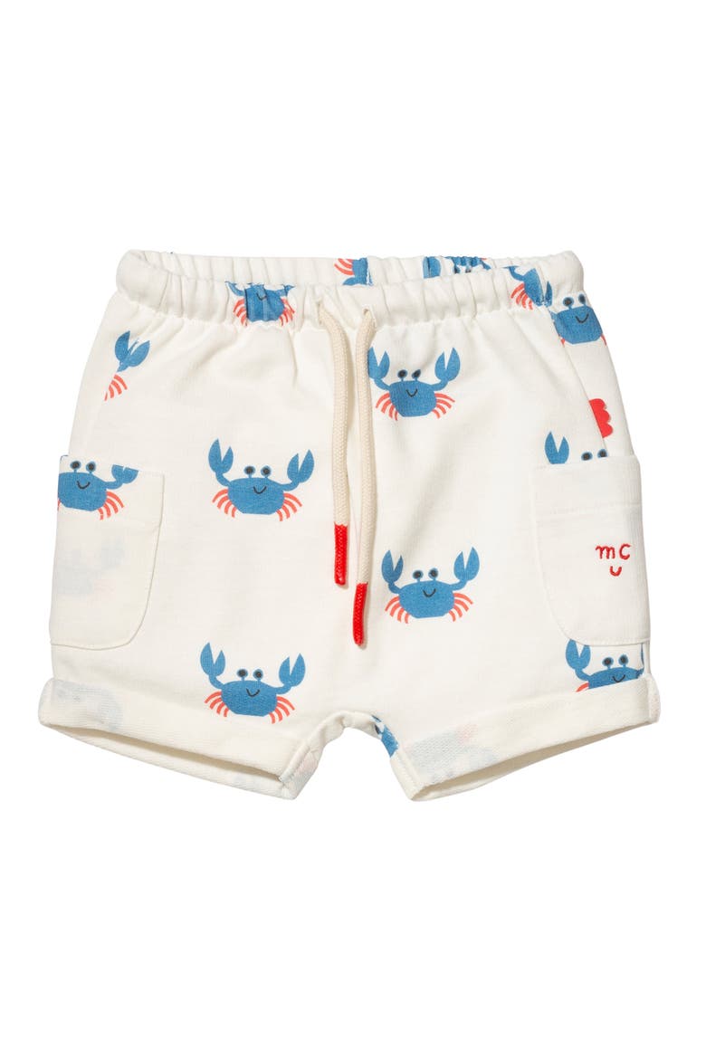 Cotton Shorts, Main, color, NATURAL/ BLUE CRAB