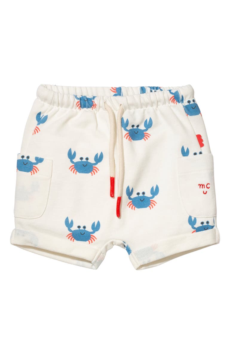 Mon Coeur Cotton Shorts, Main, color, Natural/ Blue Crab