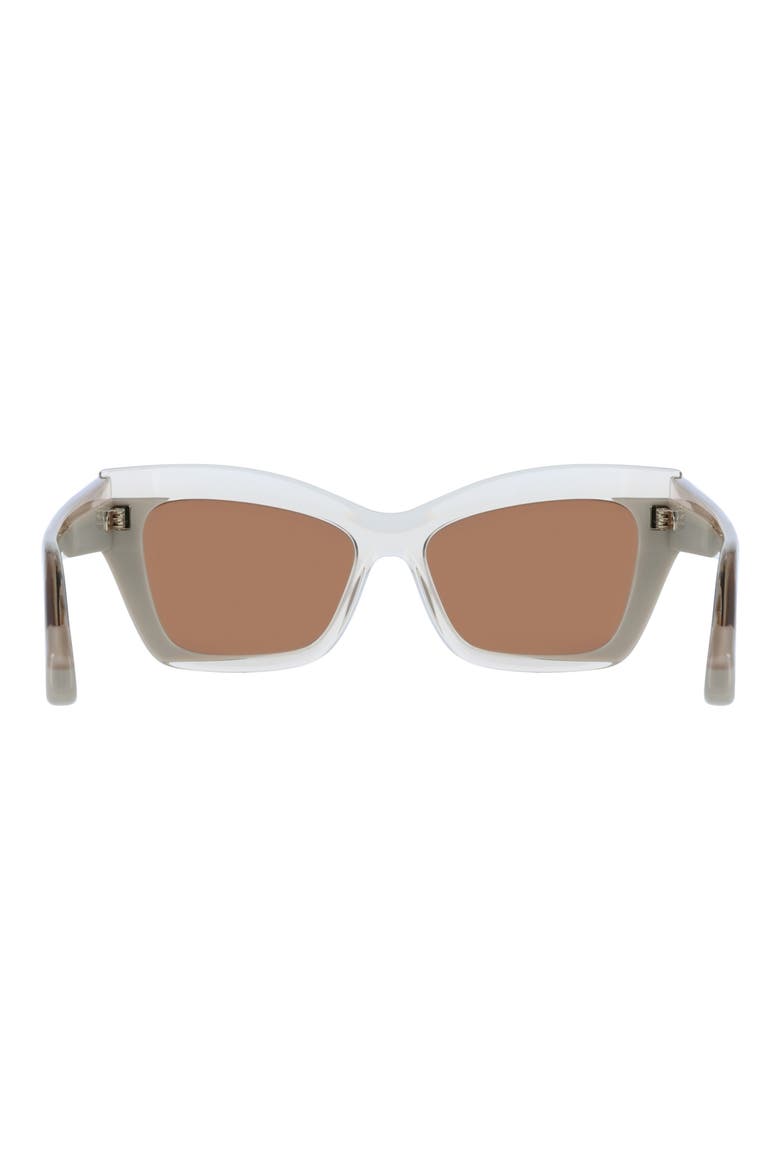 54mm Butterfly Sunglasses, Alternate, color, TRANSPARENT BEIGE/ BEIGE