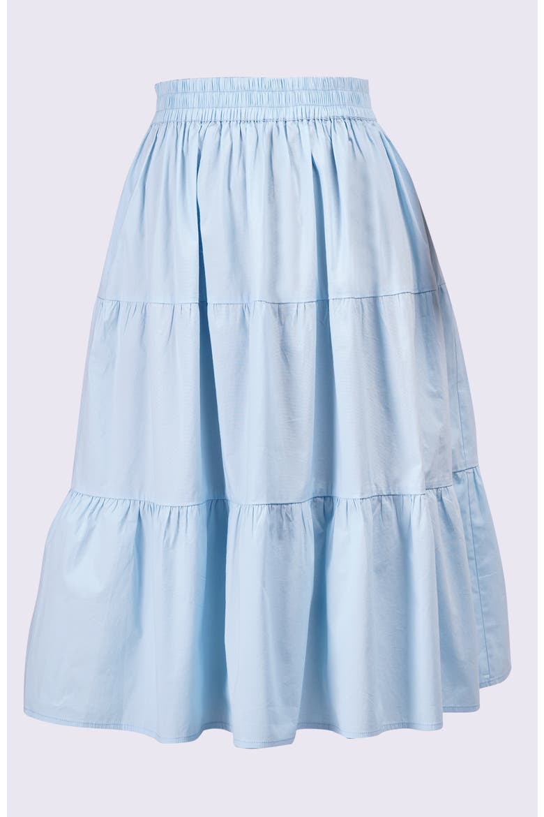 Evelyn Tiered Midi Skirt, Alternate, color, Wispy Blue