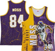 Mitchell & Ness Men's Mitchell & Ness Randy Moss Purple Minnesota Vikings 1998 Player Burst Tank Top