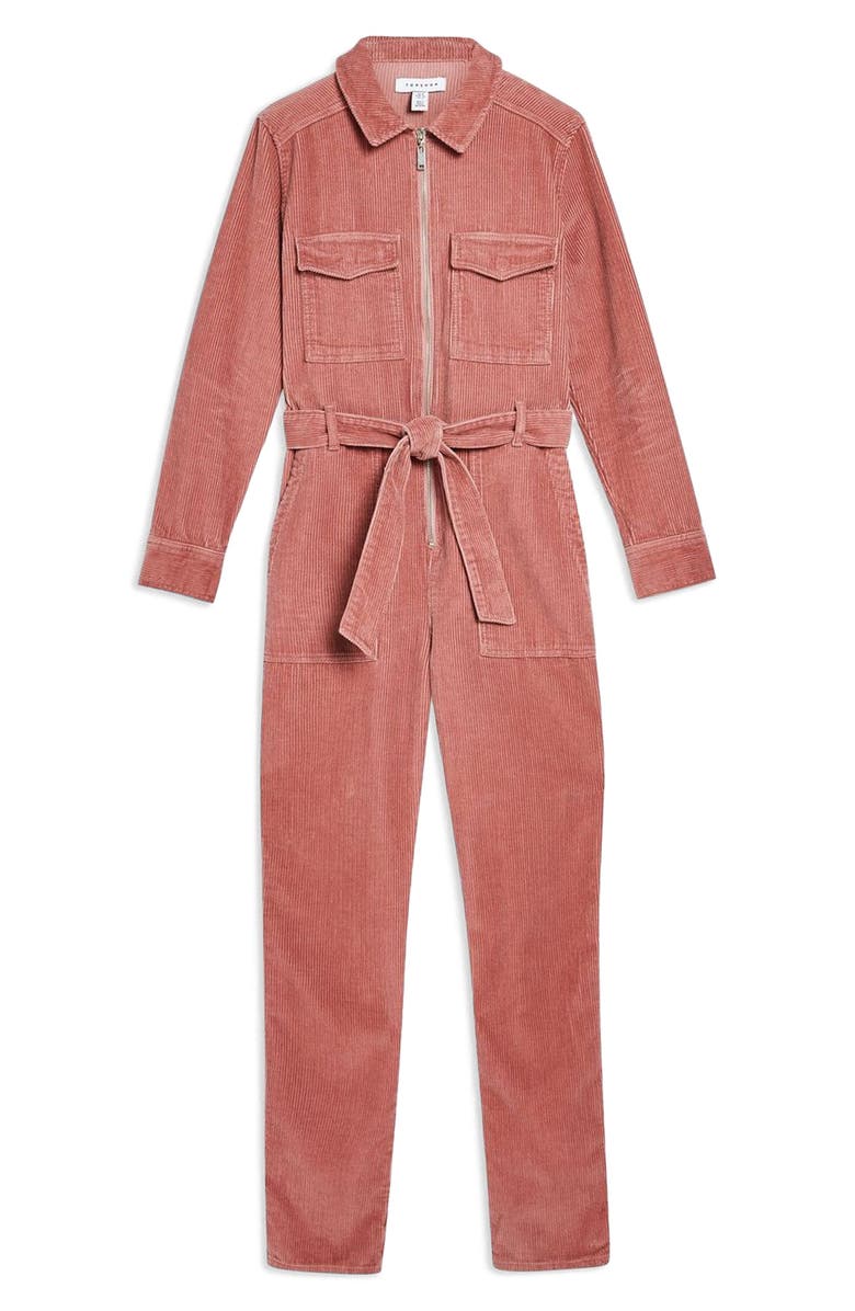 Topshop Corduroy Boilersuit, Alternate, color, 