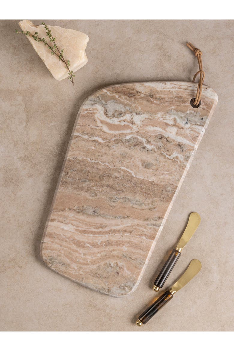 Dakota Marble Cheese Board, Main, color, Beige