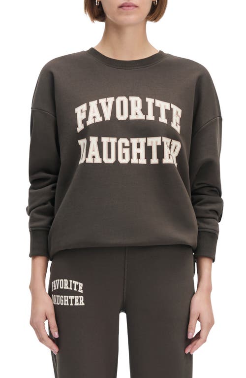 Favorite Daughter Collegiate Cotton Blend Sweatshirt In Brown