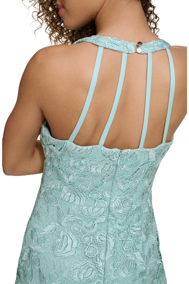 Floral Lace Halter Dress, Alternate, color, MINT